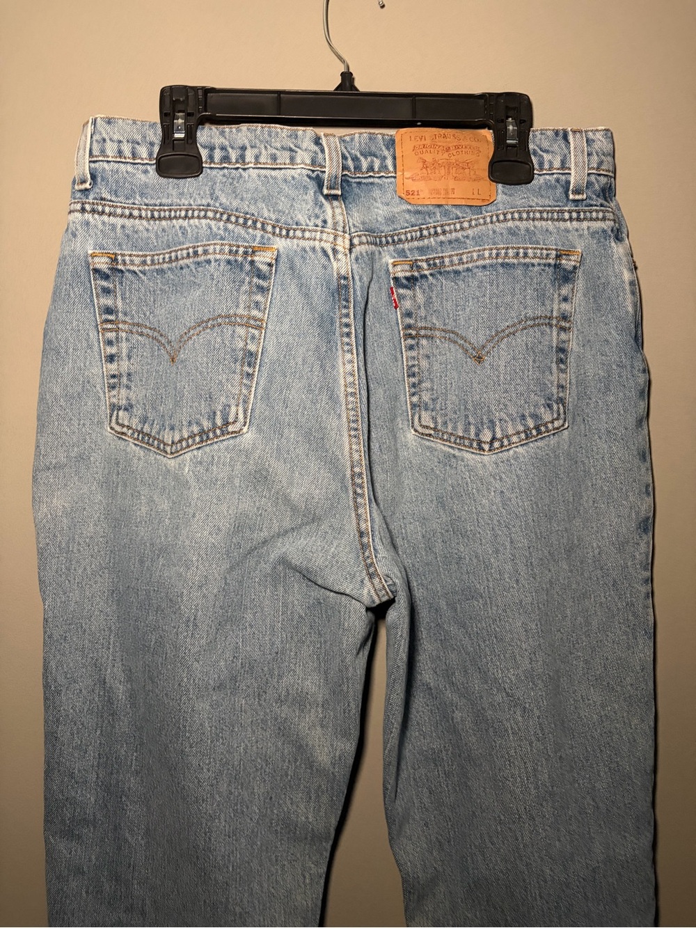 Vintage 1996 Levi’s 521 Tapered Fit Leg Size 18 Long Light Wash Made in USA VTG - Picture 8 of 16